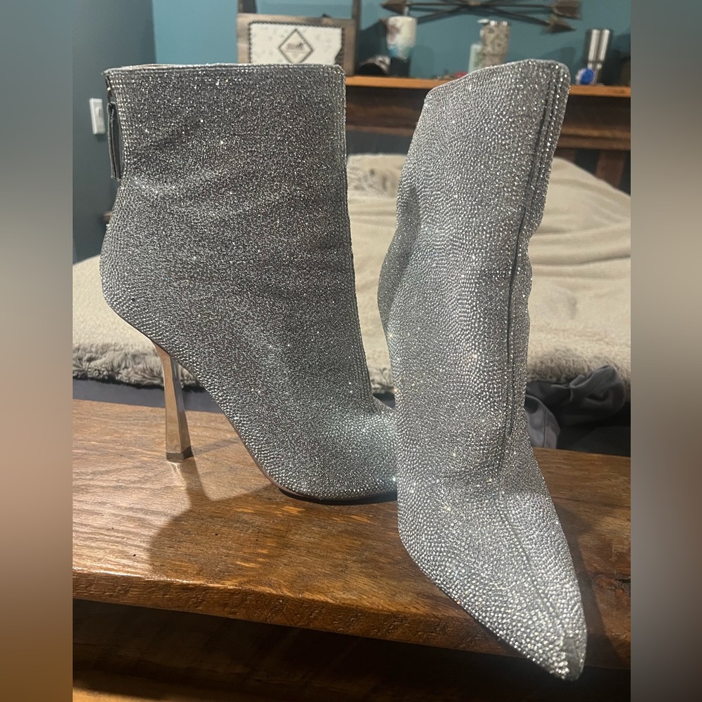 Steve Madden bling heel boots stunning in person